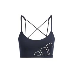 ADIDAS PERFORMANCE Adidas Aeroreact Training Light-Support Logo Sport-BH - Navy/weiß