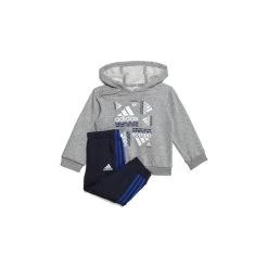 ADIDAS PERFORMANCE Adidas Brand Love Hooded Fleece Jogginganzug Baby - Grau/blau