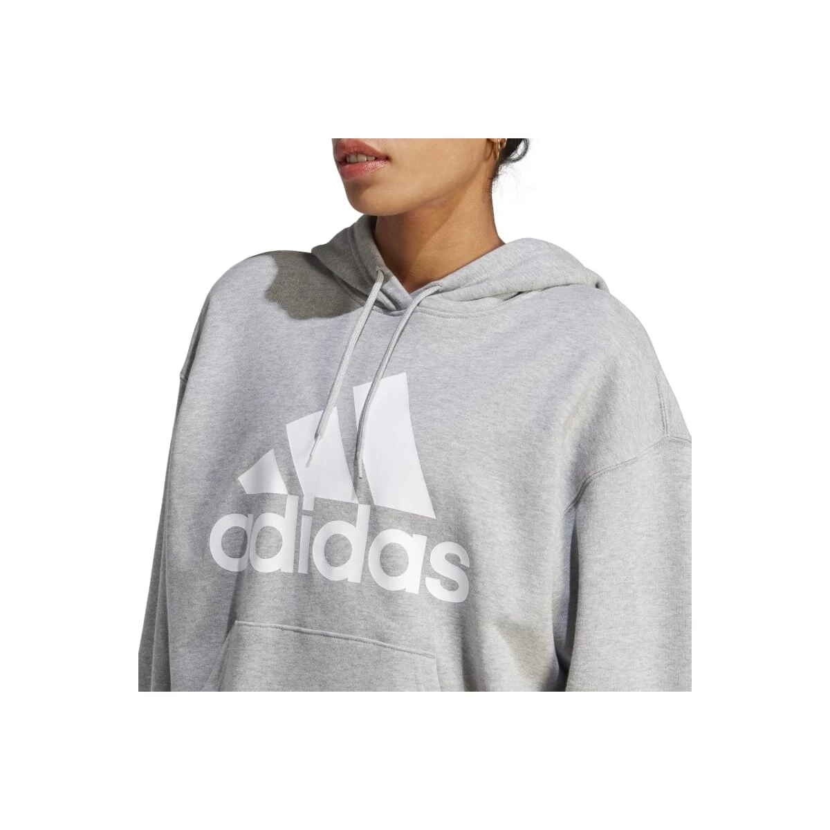 ADIDAS PERFORMANCE Adidas Essentials Big Logo Oversized French Terry Hoodie Damen - Grau/weiß 7 ADIDAS PERFORMANCE Adidas Essentials Big Logo Oversized French Terry Hoodie Damen - Grau/weiß – Bild 5