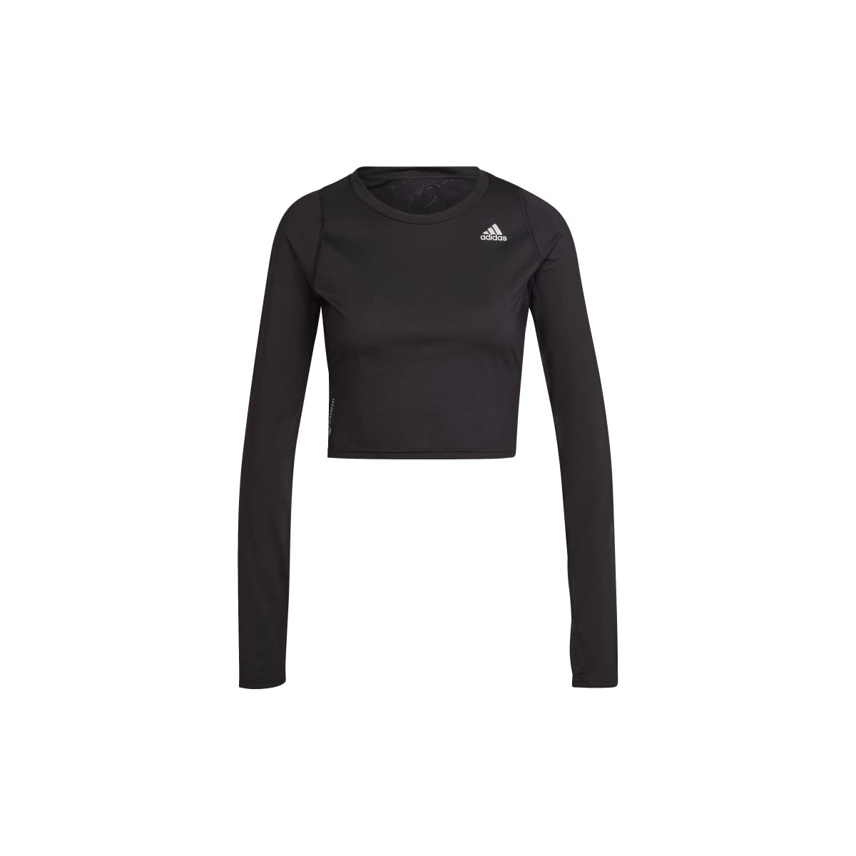 ADIDAS PERFORMANCE Adidas Fast Flower Crop Running Shirt Langarm Damen - Schwarz 3 ADIDAS PERFORMANCE Adidas Fast Flower Crop Running Shirt Langarm Damen - Schwarz