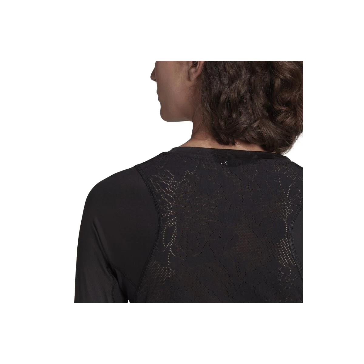 ADIDAS PERFORMANCE Adidas Fast Flower Crop Running Shirt Langarm Damen - Schwarz 8 ADIDAS PERFORMANCE Adidas Fast Flower Crop Running Shirt Langarm Damen - Schwarz – Bild 6