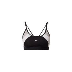 Nike Indy Logo Sport-BH Damen - Schwarz/weiß