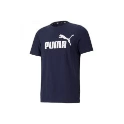 Puma Essential Logo T-Shirt Herren - Navy/weiß