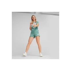 Puma Essentials+ Power Shorts Damen - Türkis -Sportbekleidung Verkauf puma essentials power shorts damen tuerkis3