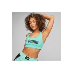 Puma Fit Mid Impact Sport-BH Damen - Türkis -Sportbekleidung Verkauf puma fit mid impact sport bh damen tuerkis3