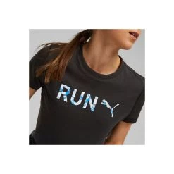 Puma Graphic Run T-Shirt Damen - Schwarz -Sportbekleidung Verkauf puma graphic run t shirt damen schwarz3