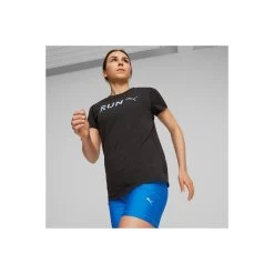 Puma Graphic Run T-Shirt Damen - Schwarz -Sportbekleidung Verkauf puma graphic run t shirt damen schwarz4