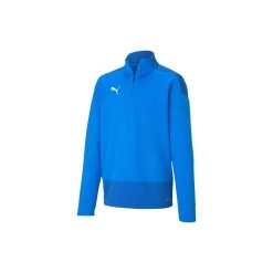 Puma TeamGOAL 23 Zip Top Langarm Shirt Kinder - Blau