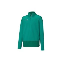 Puma TeamGOAL 23 Zip Top Langarm Shirt Kinder - Grün