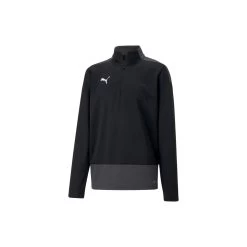 Puma TeamGOAL 23 Zip Top Langarm Shirt Kinder - Schwarz