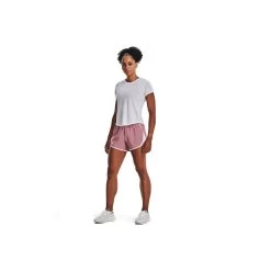Under Armour Fly By 2.0 Shorts Damen - Rosa/weiß -Sportbekleidung Verkauf under armour fly by 20 shorts damen rosa weiss3