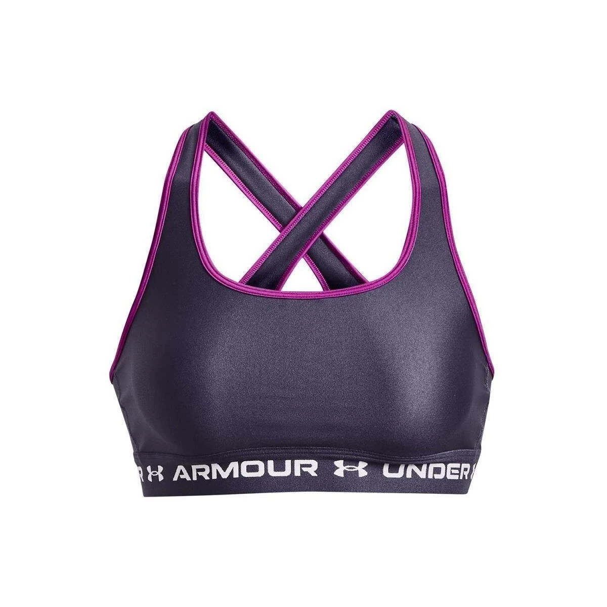 Under Armour Mid Crossback Sport-BH Damen - Lila 3 Under Armour Mid Crossback Sport-BH Damen - Lila