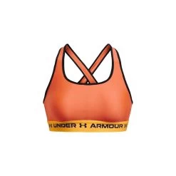 Under Armour Mid Crossback Sport-BH Damen - Orange/gelb/schwarz