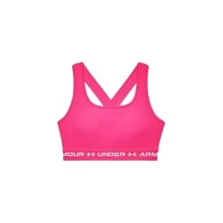 Under Armour Mid Crossback Sport-BH Damen - Rosa
