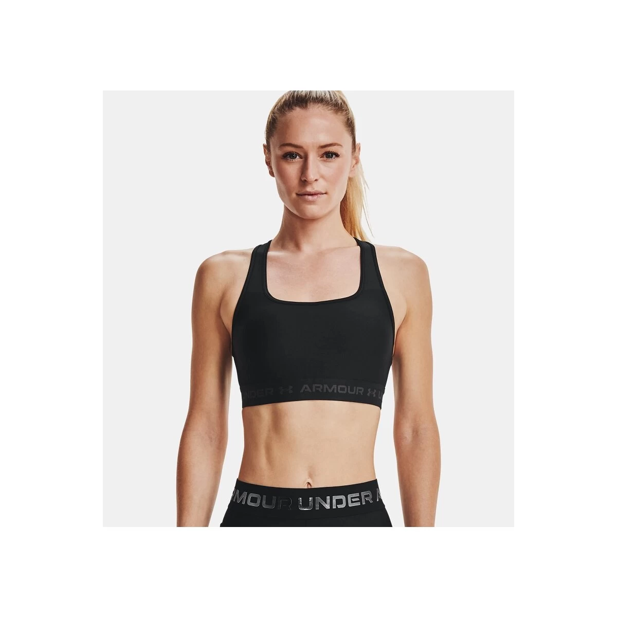 Under Armour Mid Crossback Sport-BH Damen - Schwarz 4 Under Armour Mid Crossback Sport-BH Damen - Schwarz – Bild 2